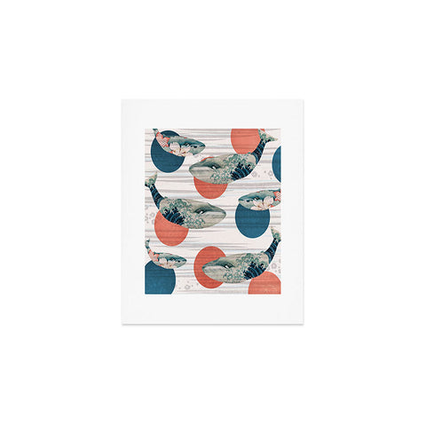 Belle13 Blue Whale Polka Art Print