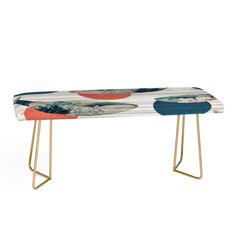 Belle13 Blue Whale Polka Bench