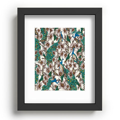 Belle13 Butterflies In My Peacock Garden Recessed Framing Rectangle