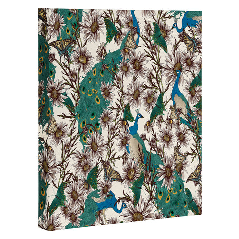 Belle13 Butterflies In My Peacock Garden Art Canvas