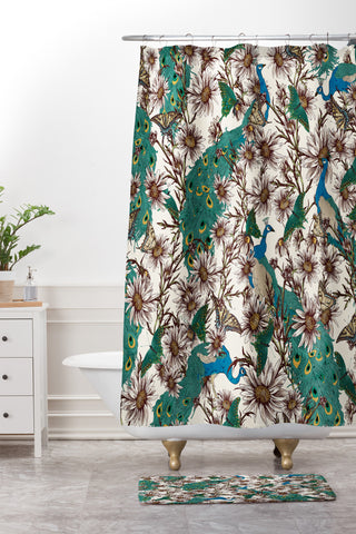 Belle13 Butterflies In My Peacock Garden Shower Curtain And Mat