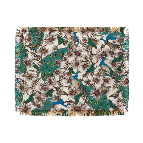 Belle13 Butterflies In My Peacock Garden Throw Blanket