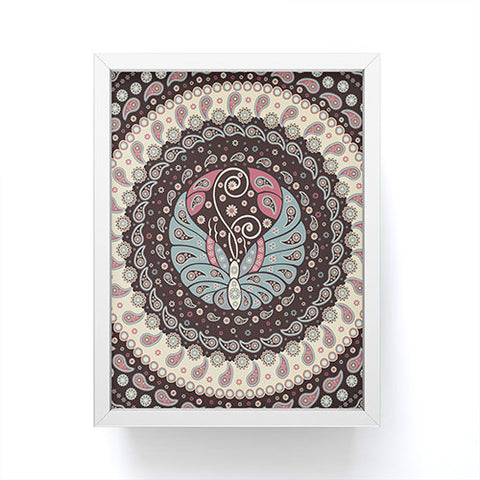Belle13 Butterfly Mandala Framed Mini Art Print