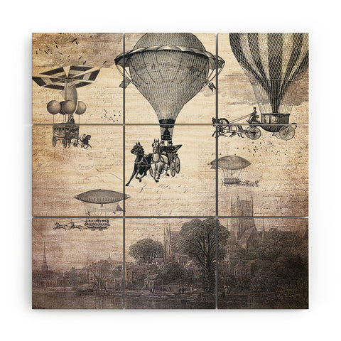 Belle13 Carrilloons Over The City Wood Wall Mural