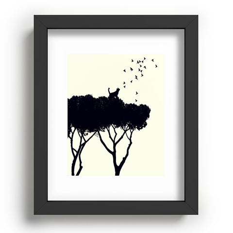 Belle13 Cat and Birds Recessed Framing Rectangle