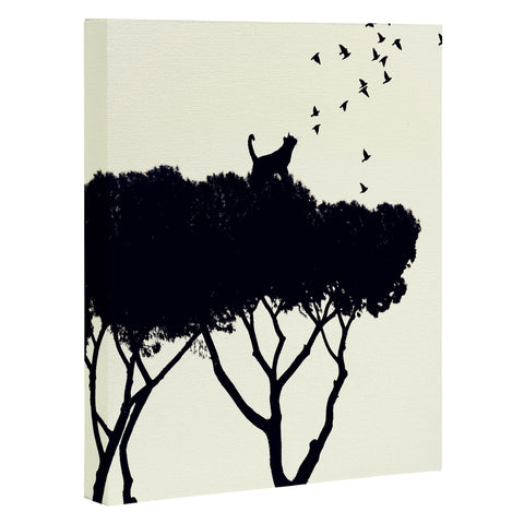 Belle13 Cat and Birds Art Canvas