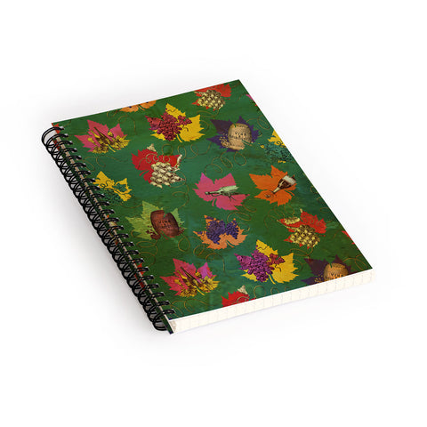 Belle13 Celebrating Autumn Pattern Spiral Notebook