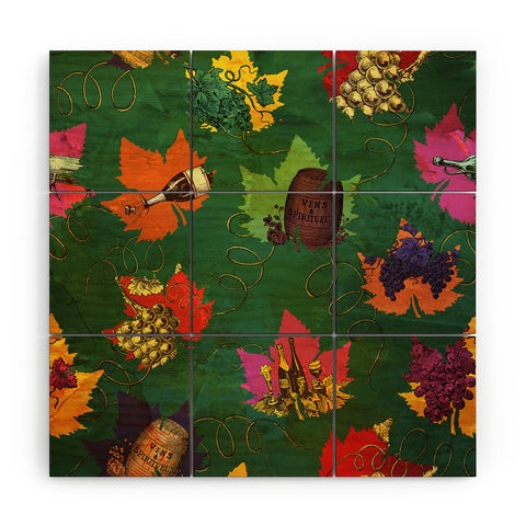 Belle13 Celebrating Autumn Pattern Wood Wall Mural