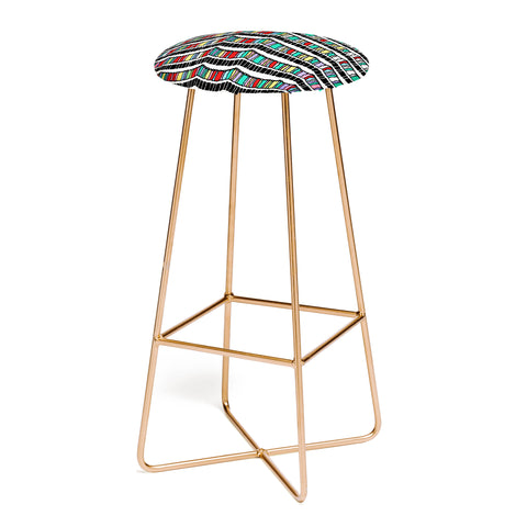 Belle13 Color Waves Abstract Bar Stool