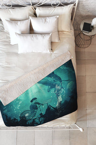 Belle13 Concert Under The Sea Fleece Throw Blanket