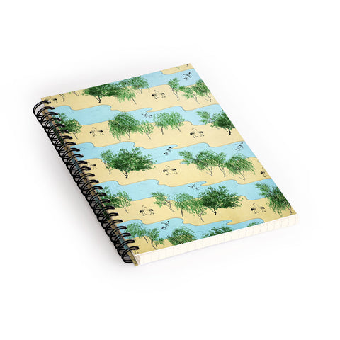 Belle13 Crane River Spiral Notebook