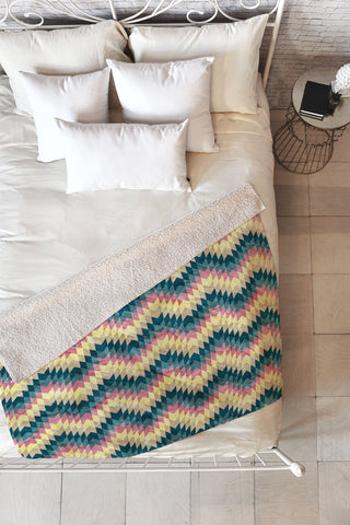 Belle13 Crazy Chevron Fleece Throw Blanket
