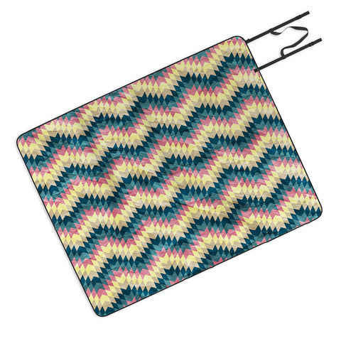 Belle13 Crazy Chevron Picnic Blanket