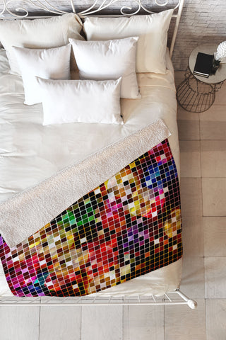 Belle13 Crazy Disco Fleece Throw Blanket