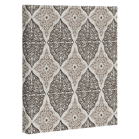 Belle13 Curly Rhombus Neutral Art Canvas