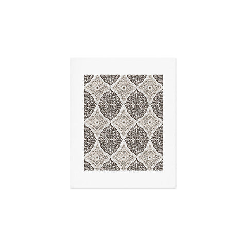 Belle13 Curly Rhombus Neutral Art Print