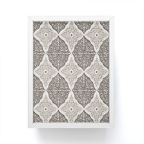 Belle13 Curly Rhombus Neutral Framed Mini Art Print