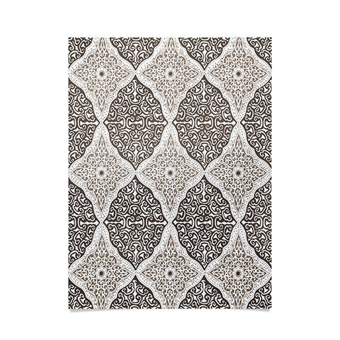 Belle13 Curly Rhombus Neutral Poster