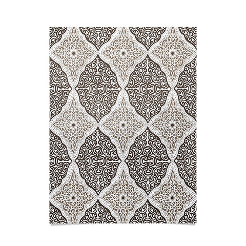 Belle13 Curly Rhombus Neutral Poster