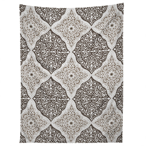 Belle13 Curly Rhombus Neutral Tapestry