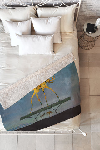 Belle13 Dalimt Prehistoric Fantasy Fleece Throw Blanket