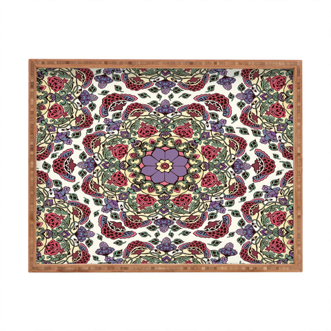 Belle13 Deco Floral Rectangular Tray