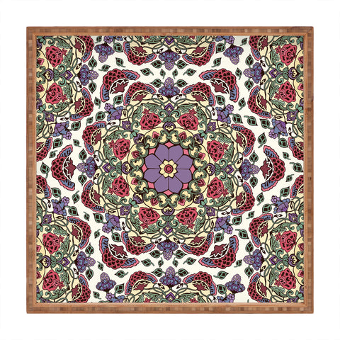 Belle13 Deco Floral Square Tray
