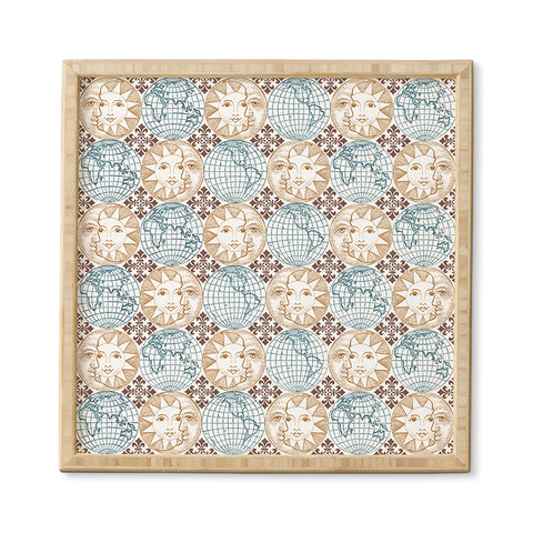 Belle13 Earth Moon Sun Framed Wall Art