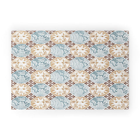 Belle13 Earth Moon Sun Welcome Mat