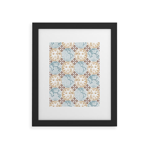 Belle13 Earth Moon Sun Framed Art Print