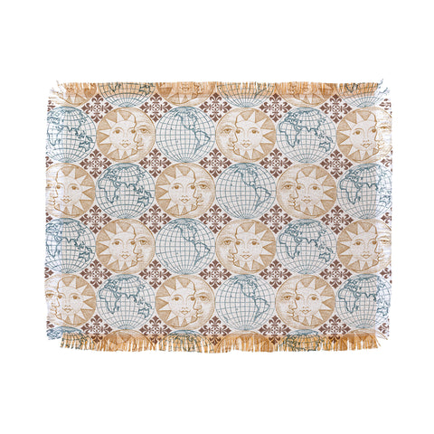 Belle13 Earth Moon Sun Throw Blanket
