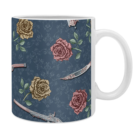 Belle13 Elegant Guns and Roses Coffee Mug