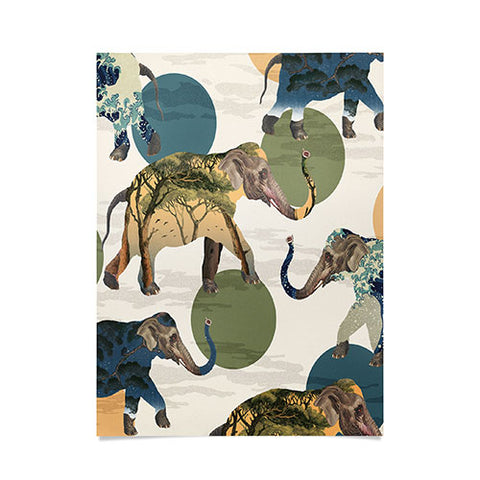 Belle13 Elephant Polka Poster