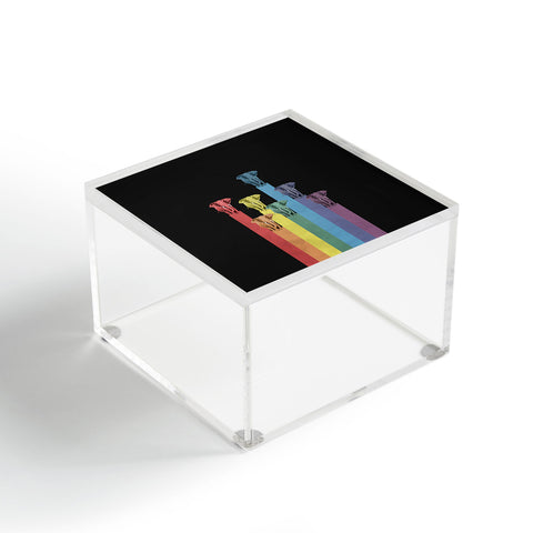 Belle13 Elephants On Rainbow Acrylic Box