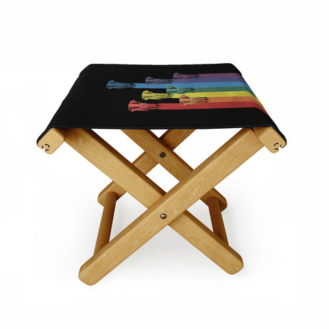 Belle13 Elephants On Rainbow Folding Stool