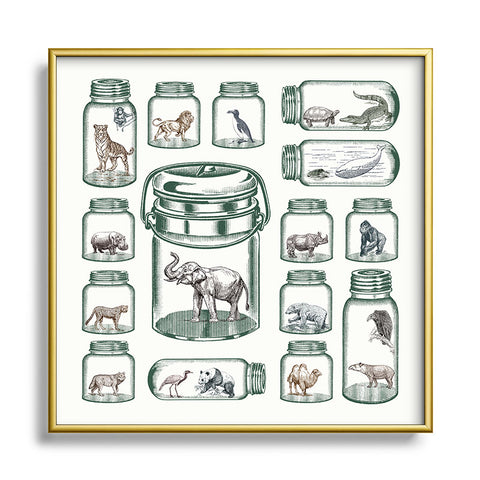 Belle13 Endangered Species Preservation Metal Square Framed Art Print