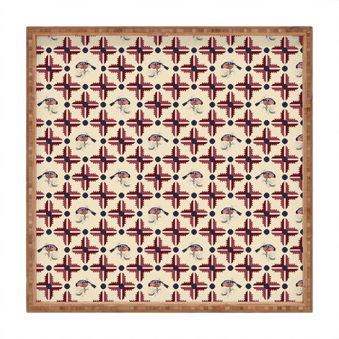 Belle13 Ethnic Birds Square Tray