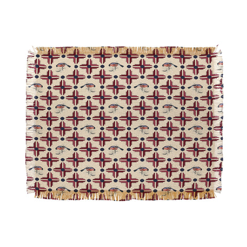 Belle13 Ethnic Birds Throw Blanket