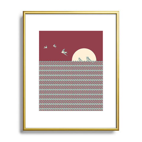 Belle13 Ethnic Sunrise Metal Framed Art Print