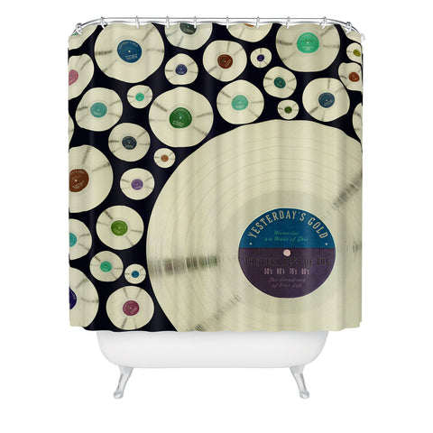 Belle13 Evergreen Music Shower Curtain