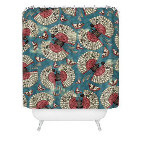 Belle13 FanTastic Butterfly Fragrance Shower Curtain