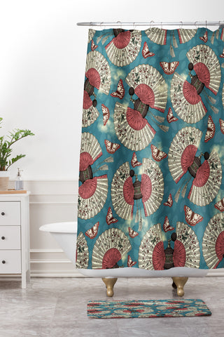 Belle13 FanTastic Butterfly Fragrance Shower Curtain And Mat