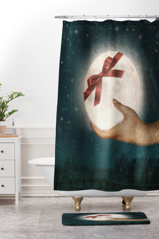 Belle13 For You The Moon Shower Curtain And Mat