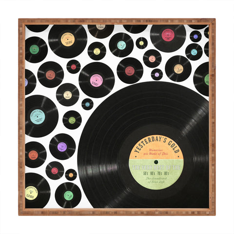 Belle13 Golden Oldies Vinyl Love Square Tray