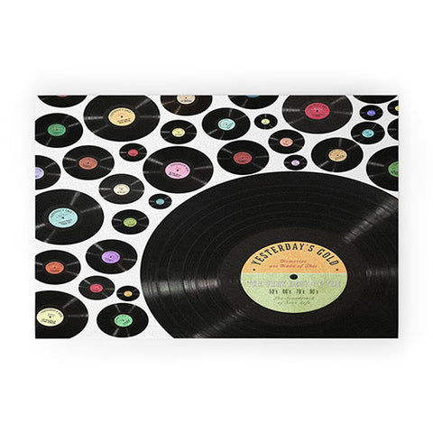 Belle13 Golden Oldies Vinyl Love Welcome Mat
