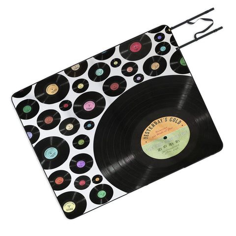 Belle13 Golden Oldies Vinyl Love Picnic Blanket