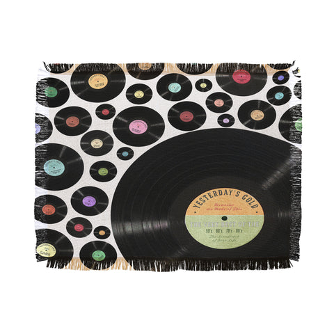 Belle13 Golden Oldies Vinyl Love Throw Blanket