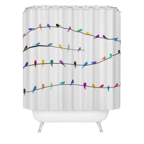Belle13 Happy Spring Shower Curtain