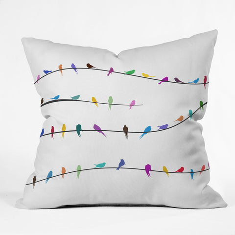 Belle13 Happy Spring Outdoor Throw Pillow