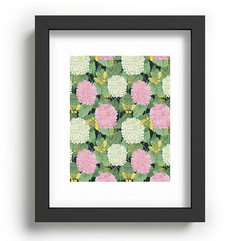 Belle13 Hydrangea And Butterflies Recessed Framing Rectangle